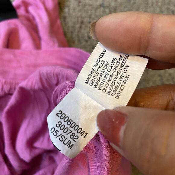 Y2K Gap Women XS Blouse Top Square Neck Pink Soft Jersey Knit Preppy Academia - Picture 5 of 7